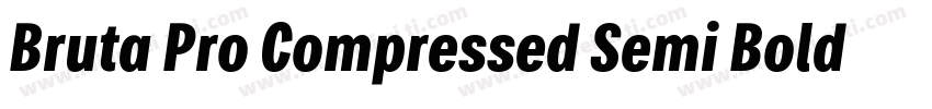Bruta Pro Compressed Semi Bold字体转换